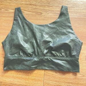 Offline by Aerie Shiny Olive Green Bra